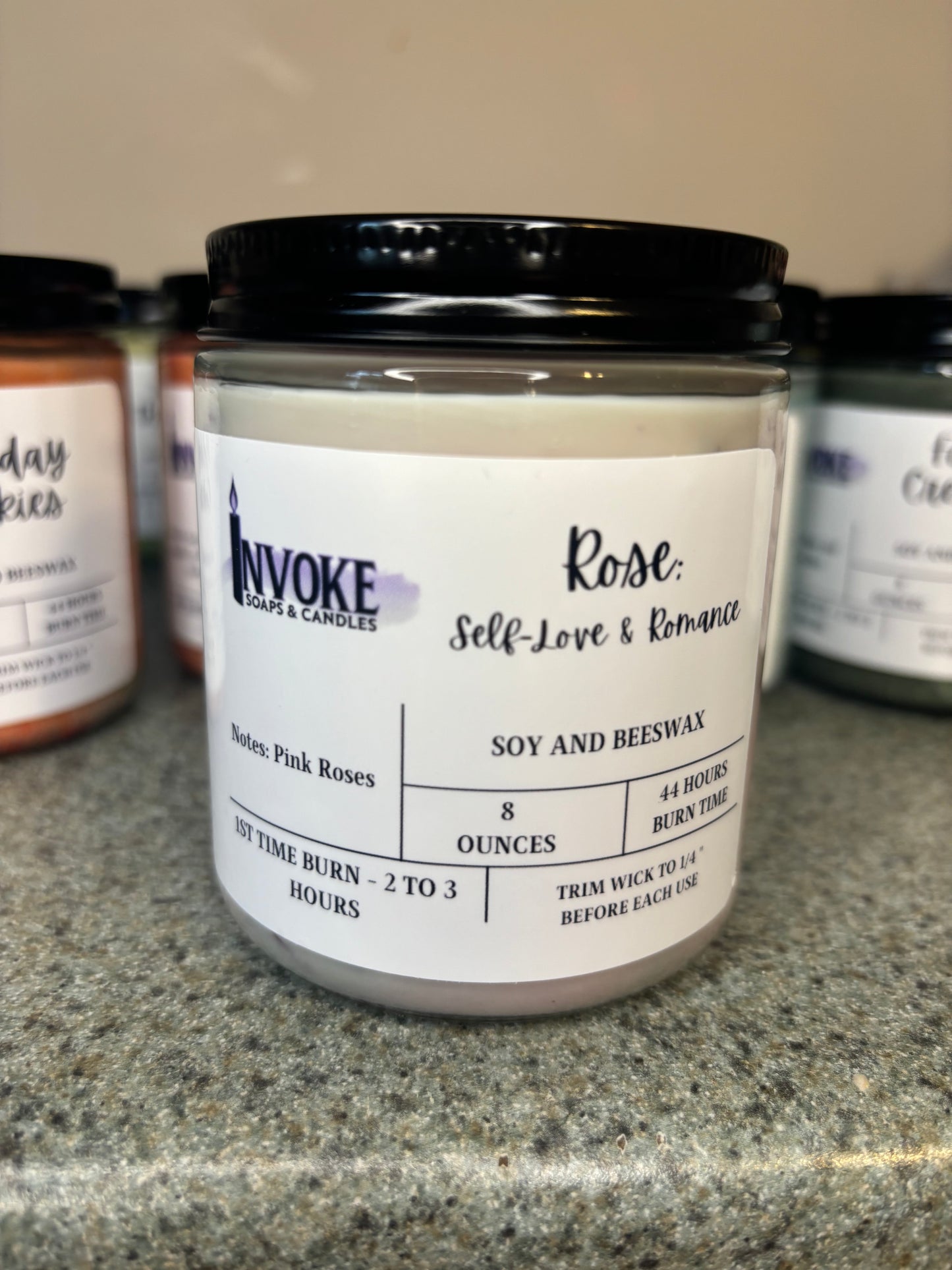 Rose Intentional 8 oz candle - MADE TO ORDER