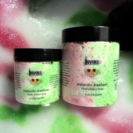 Watermelon Bubblegum Fluffy Tallow Soap