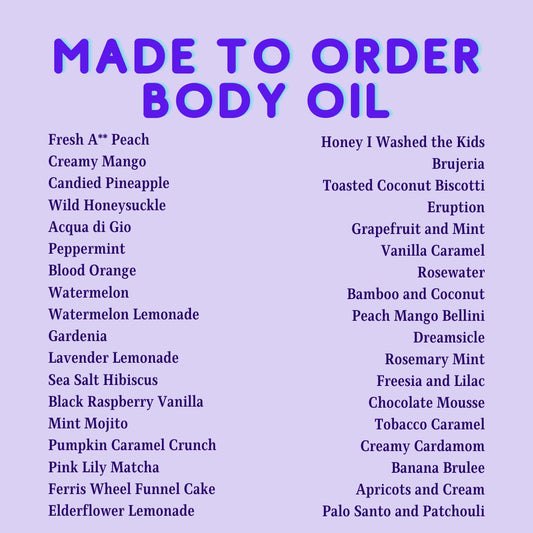 Made to Order Body Oil